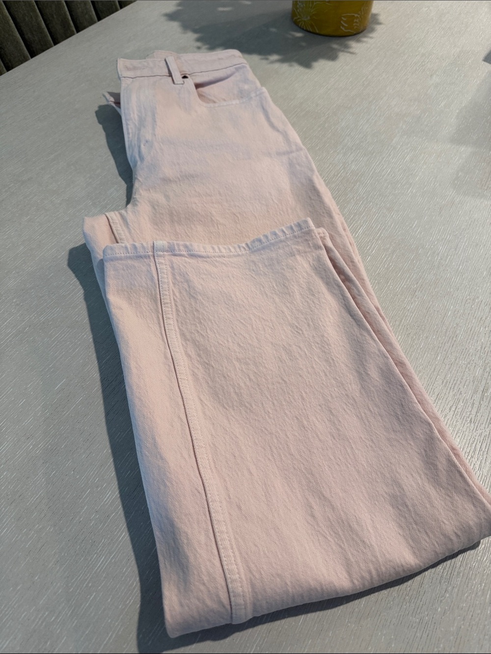 Light Pink Straight-Leg Jeans